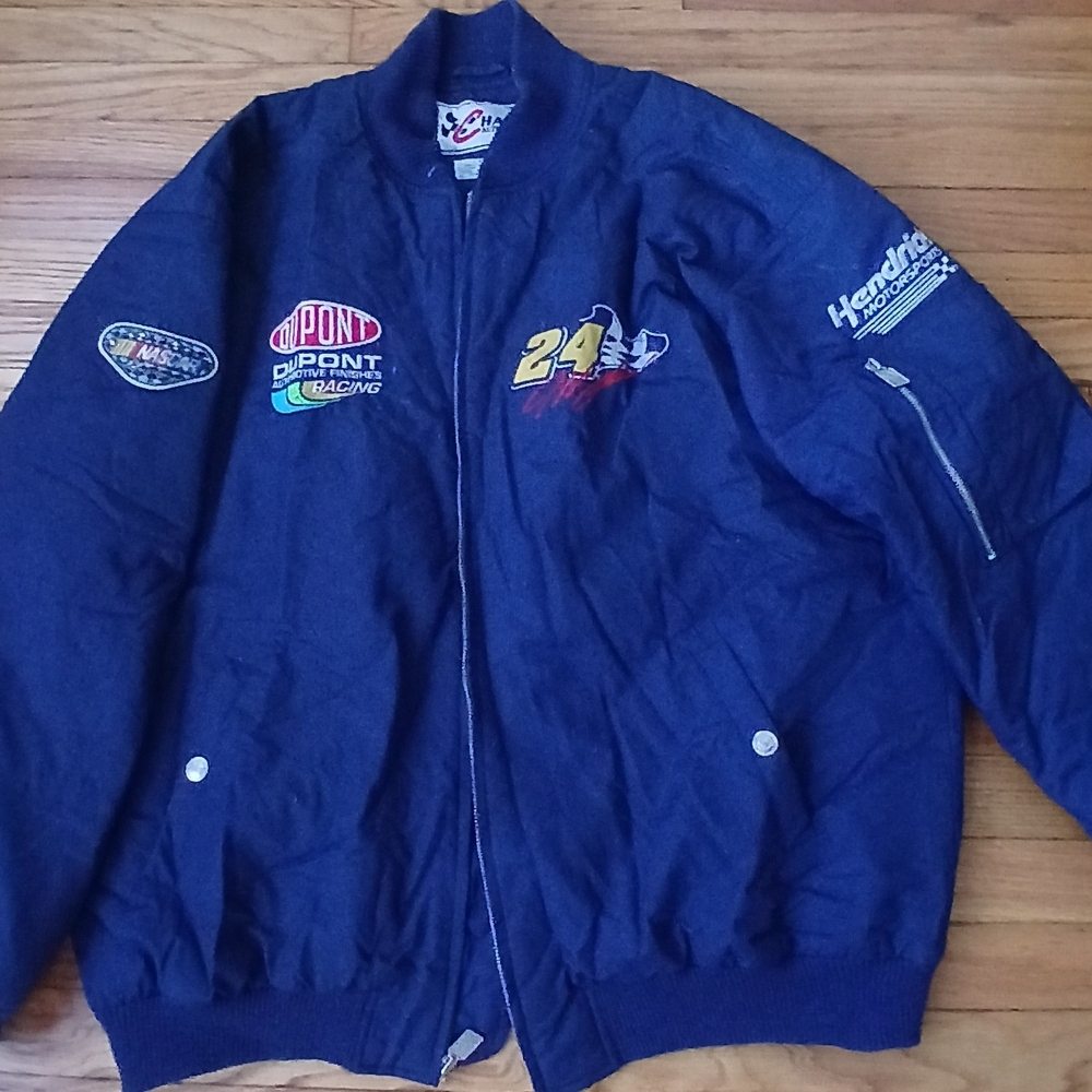 Chase Authentics Men's Navy Racing Bomber Jacket